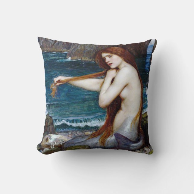 Mermaid, John William Waterhouse Kissen (Vorderseite)