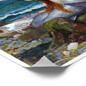 Mermaid, John William Waterhouse Poster (Ecke)