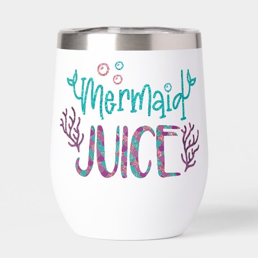 Mermaid Juice Funkelnd Fun Sprichwort (Rückseite)
