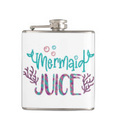 Mermaid Juice Glitzer Handwriting Funny Flachmann (Vorderseite)