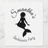 Mermaid Junggeselinnen-Abschied Weinetikett (Einzelnes Label)