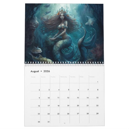 Mermaid-Kalender Kalender (Aug 2026)