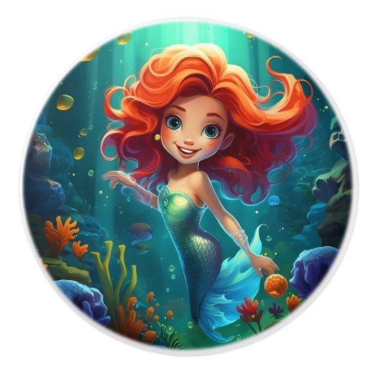Mermaid Keramikknauf (Vorderseite)