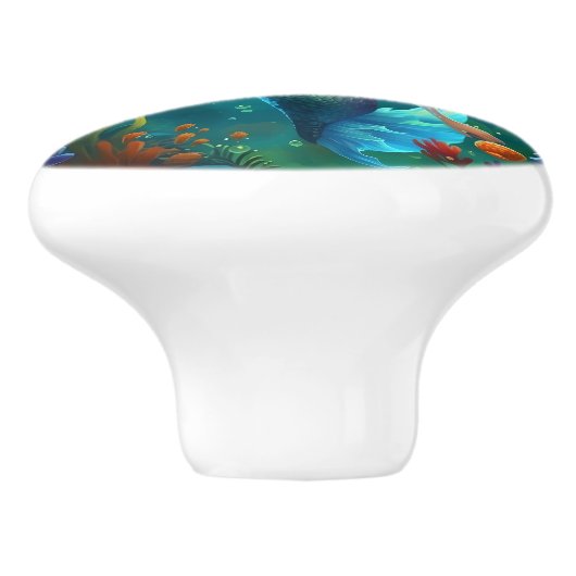 Mermaid Keramikknauf (Seitenansicht)