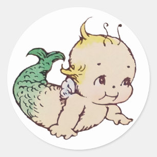 Mermaid Kewpie Stickers