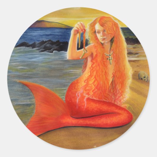 Mermaid Key Sunset Aufkleber (Vorderseite)