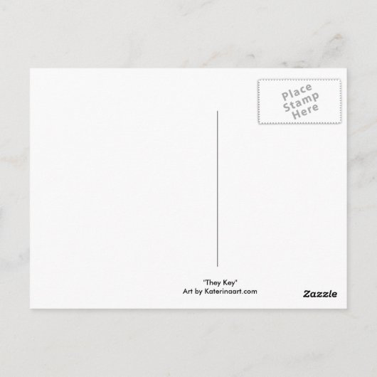 Mermaid Key Sunset Postkarte (Rückseite)