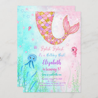 Mermaid Kids Einladung