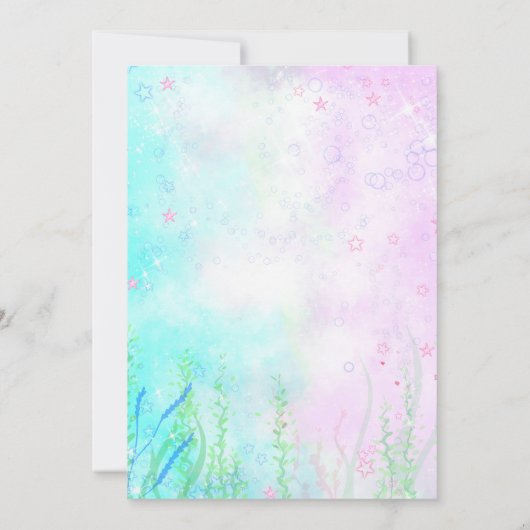 Mermaid Kindergeburtstag Einladung (Rückseite)