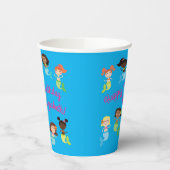 Mermaid Kindergeburtstag Pool Party Pappbecher (Links)