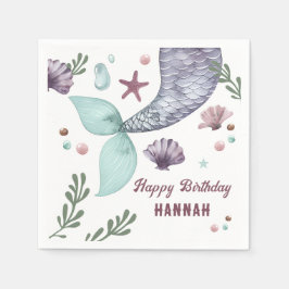 Mermaid Kindergeburtstag Sea Lila Serviette