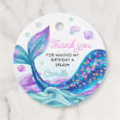 Mermaid Kindergeburtstag Vielen Dank Geschenkanhänger (Vorderseite)