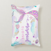 Mermaid Kinderzimmer Baby Duschgeschenk Personalis Dekokissen (Vorderseite(Vertikal))
