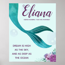 MERMAID KINDERZIMMER DRUCKEN