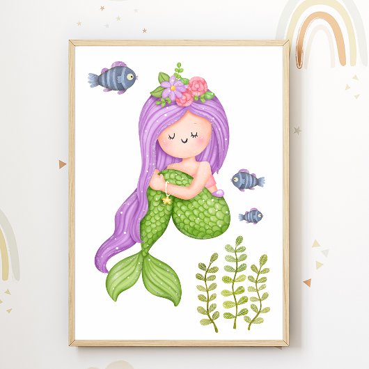 Mermaid Kinderzimmer Poster Ocean Kids Room Decke