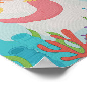 Mermaid Kinderzimmer Print Kids Room Poster (Ecke)