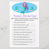 Mermaid Kinderzimmer Rhyme Quiz Kinderduschenspiel (Vorderseite)
