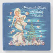 Mermaid Kisses, Holiday wünscht Steinuntersetzer (Vorderseite)
