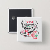 Mermaid Kisses Starfish wünscht Button (Vorne & Hinten)
