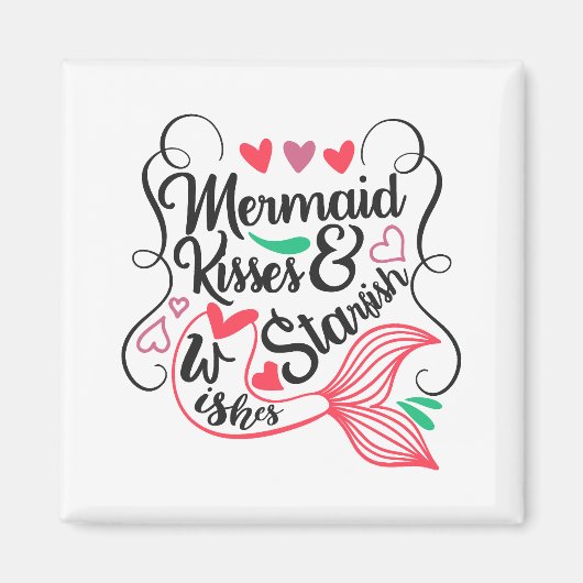 Mermaid Kisses Starfish wünscht Magnet (Vorne)