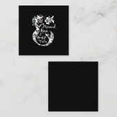 Mermaid Kisses Starfish wünscht Mandala Mermai Swi Quadratische Visitenkarte (Vorne/Hinten)