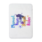 Mermaid Kisses & Starfish wünscht Wasserfarbenstra Badematte (Vorderseite Vertikal)