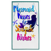 Mermaid Kisses & Starfish wünscht Wasserfarbenstra Kleine Geschenktüte (Rückseite)