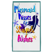 Mermaid Kisses & Starfish wünscht Wasserfarbenstra Kleine Geschenktüte (Vorderseite)