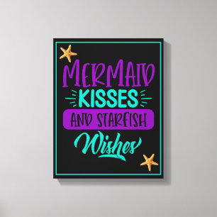 Mermaid Kisses und Starfish Wünsche Leinwanddruck