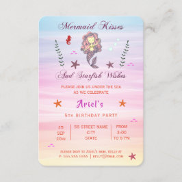 Mermaid Kisses und Starfish Wünsche | Party Einlad Einladung
