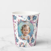 Mermaid Kitten Birthday Photo Pappbecher (Rückseite)