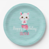 Mermaid Kitty Birthday Party Paper Plate Pappteller (Vorderseite)