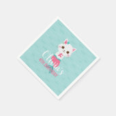 Mermaid Kitty Birthday Party Serviette (Ecke)