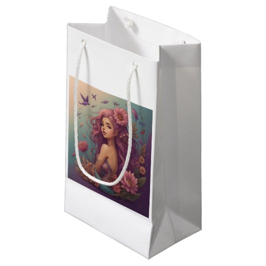 Mermaid Kleine Geschenktüte (Vorderseite Schrägansicht)