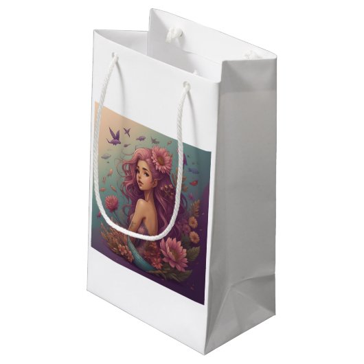 Mermaid Kleine Geschenktüte (Rückseite Schrägansicht)