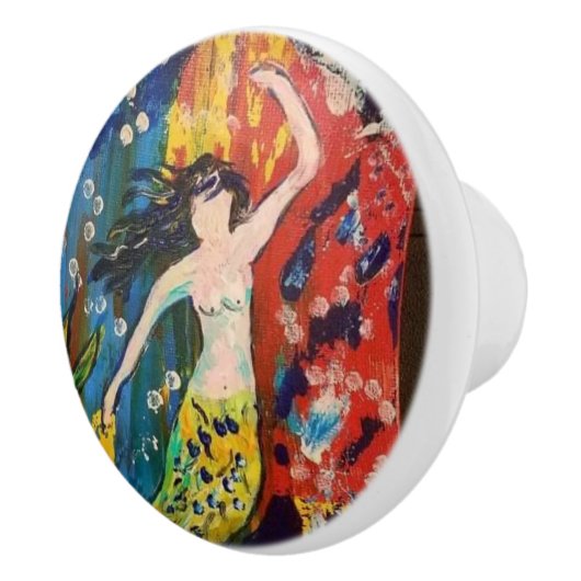 Mermaid Knob Pull Keramikknauf (Rechts)