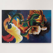 Mermaid Koi Dragon Fantasy Puzzle (Horizontal)