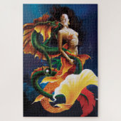 Mermaid Koi Dragon Fantasy Puzzle (Vertikal)