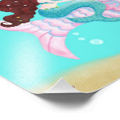 Mermaid-Kunstdruck für Kinder Fotodruck (Ecke)