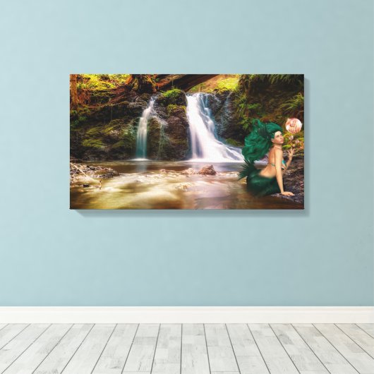 Mermaid Leinwanddruck (Insitu (Holzboden))