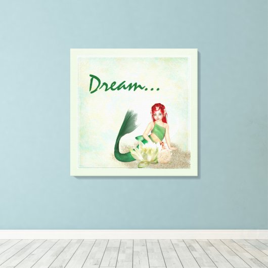 Mermaid Leinwanddruck (Insitu (Holzboden))