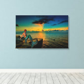 Mermaid Leinwanddruck (Insitu (Holzboden))