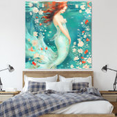 Mermaid Leinwanddruck (Insitu (Schlafzimmer))