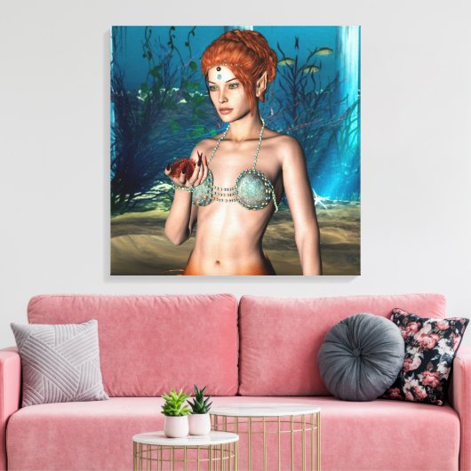 Mermaid Leinwanddruck (Insitu (Wohnzimmer))