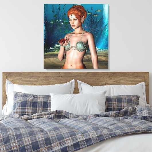Mermaid Leinwanddruck (Insitu (Schlafzimmer))