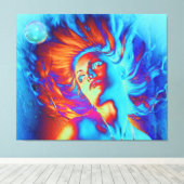 Mermaid Leinwanddruck (Insitu (Holzboden))