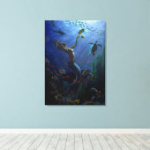 Mermaid Leinwanddruck (Insitu (Holzboden))