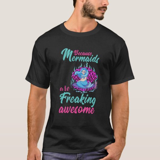 Mermaid Leopard Aqua Clamshell Freaking Awesome Se T-Shirt (Vorderseite)