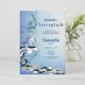Mermaid letzte Splash Tropical Beach BACH Wochenen Einladung (Stehend Vorderseite)