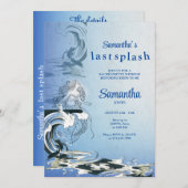Mermaid letzte Splash Tropical Beach BACH Wochenen Einladung (Vorne/Hinten)